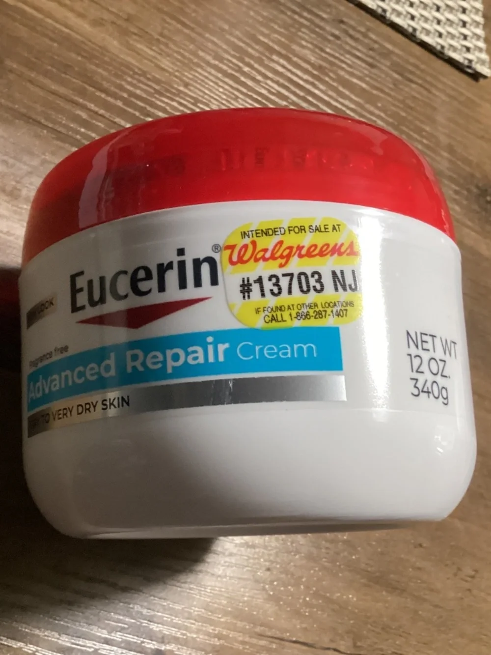 Eucerin Advanced Repair Cream New 12 oz
